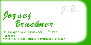 jozsef bruckner business card